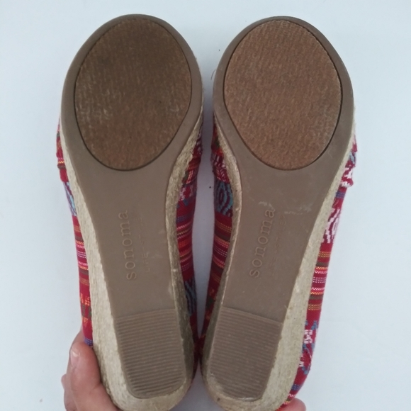 Somoma Aztec print peep toe wedges - Picture 11 of 15